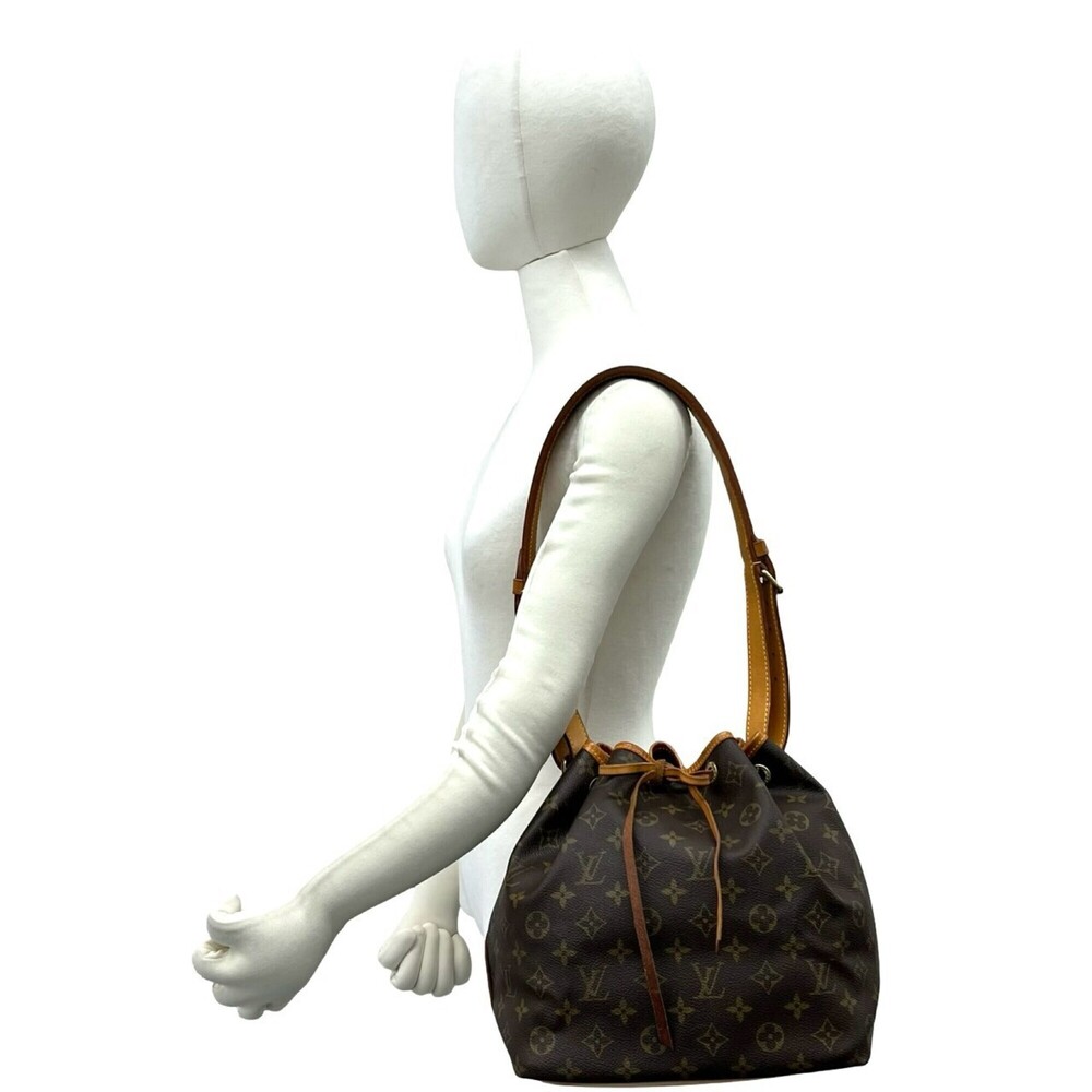 LOUIS VUITTON Authentic Vintage Brown Monogram Leather Shoulder Bag - Picture 2 of 9